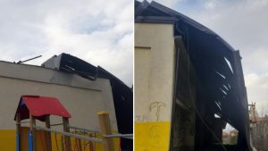 Velika materijalna šteta: Snažni vjetar digao krov Osnovne škole u Gradačcu