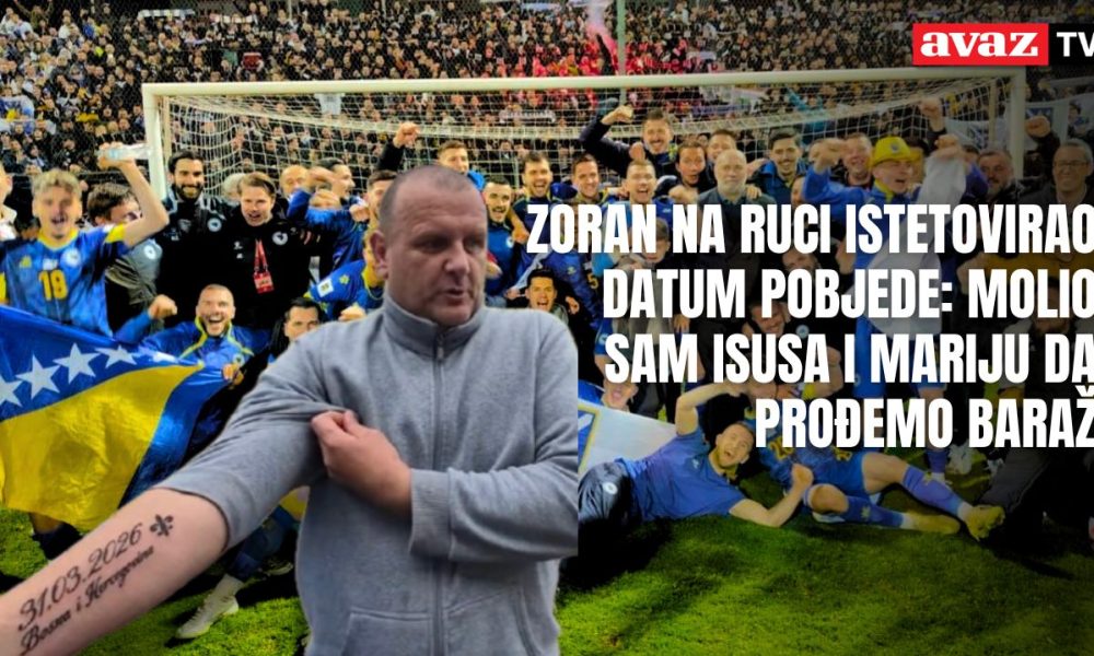 Zoran na ruci istetovirao datum pobjede: Molio sam Isusa i Mariju da prođemo baraž